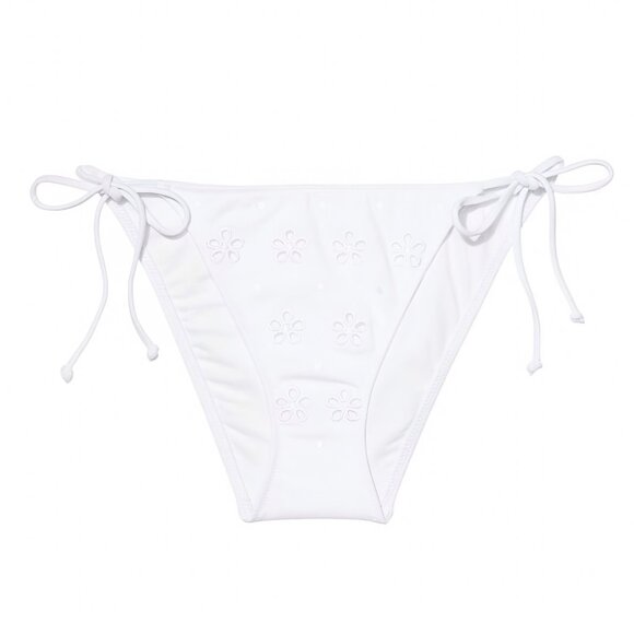 Victoria’s Secret Eyelet String Bikini Bottom | White Cheeky Tie Sz S NWT - Picture 3 of 4